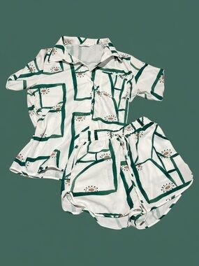 Commense luxury shorts and top set